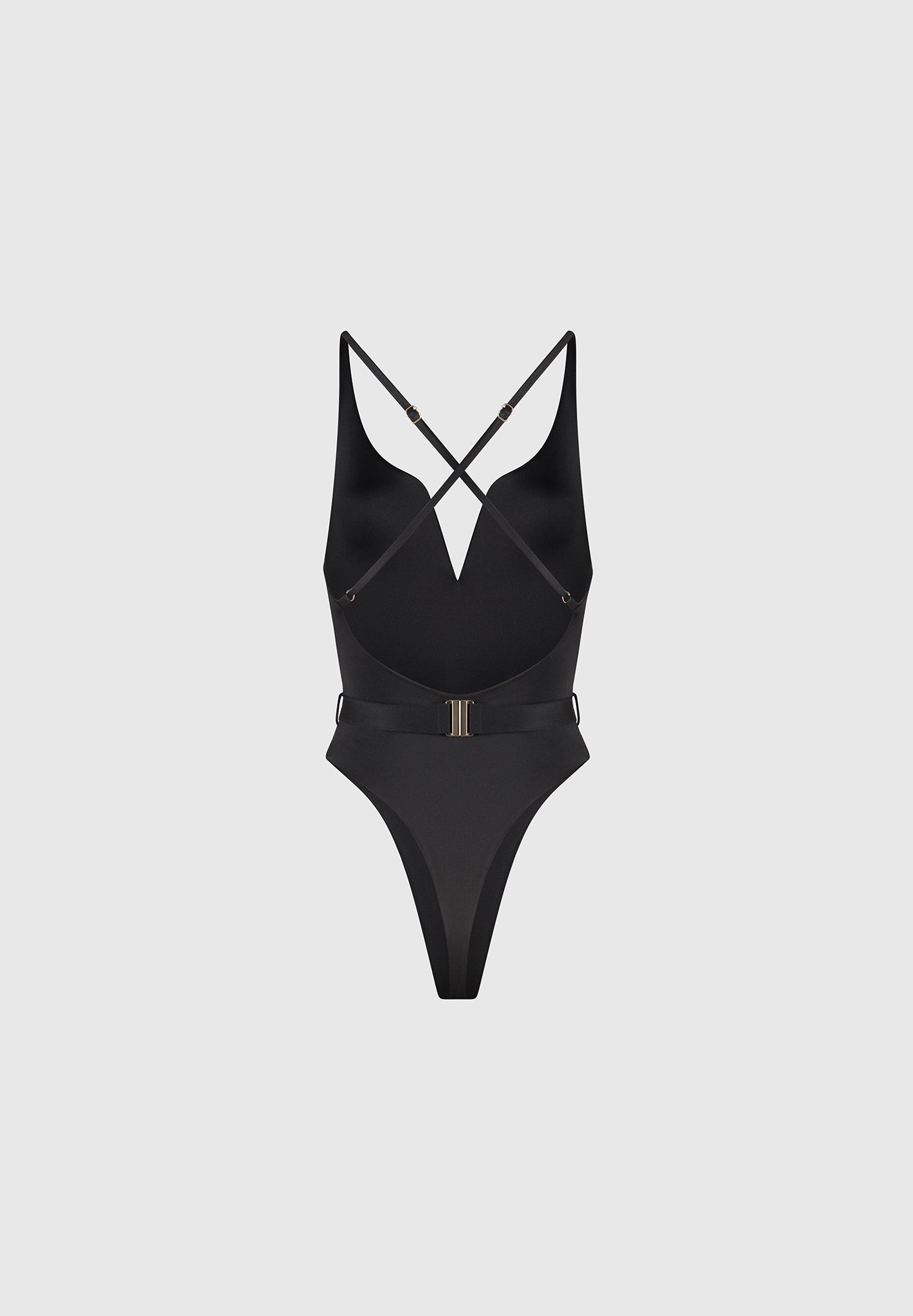 Eiffel Belted Swimsuit - Black