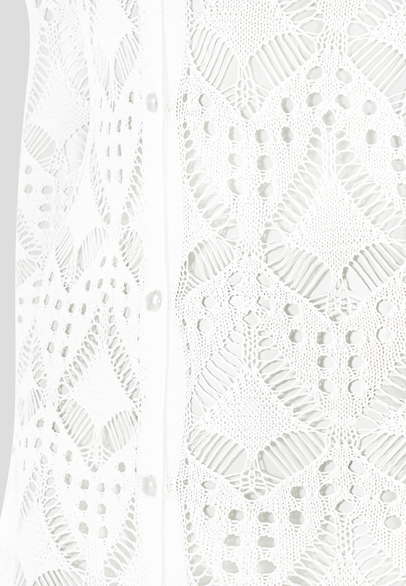 Knit Longline Cover Up Cardigan - Off White