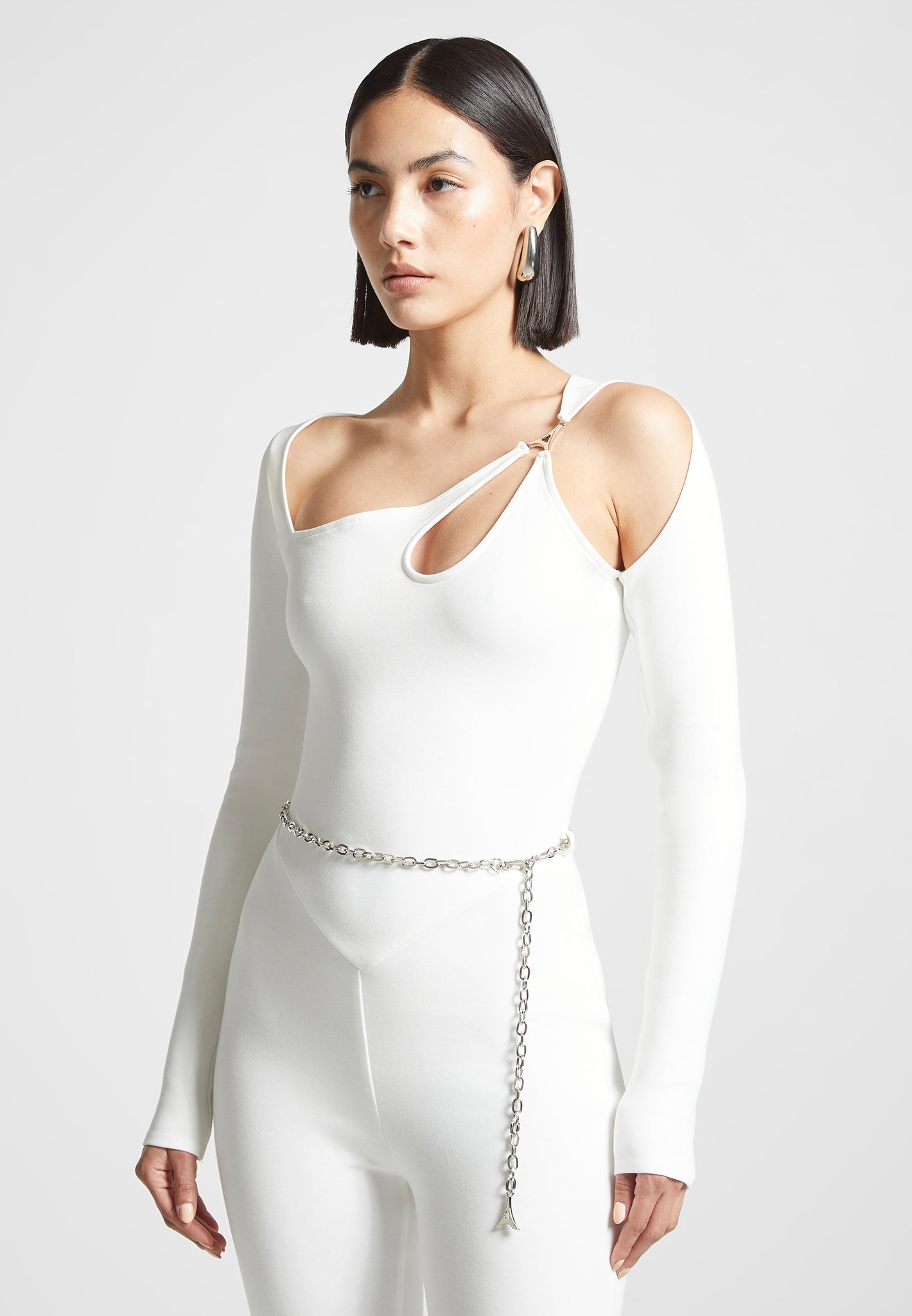 Eiffel Chain Detail Jumpsuit - Off White