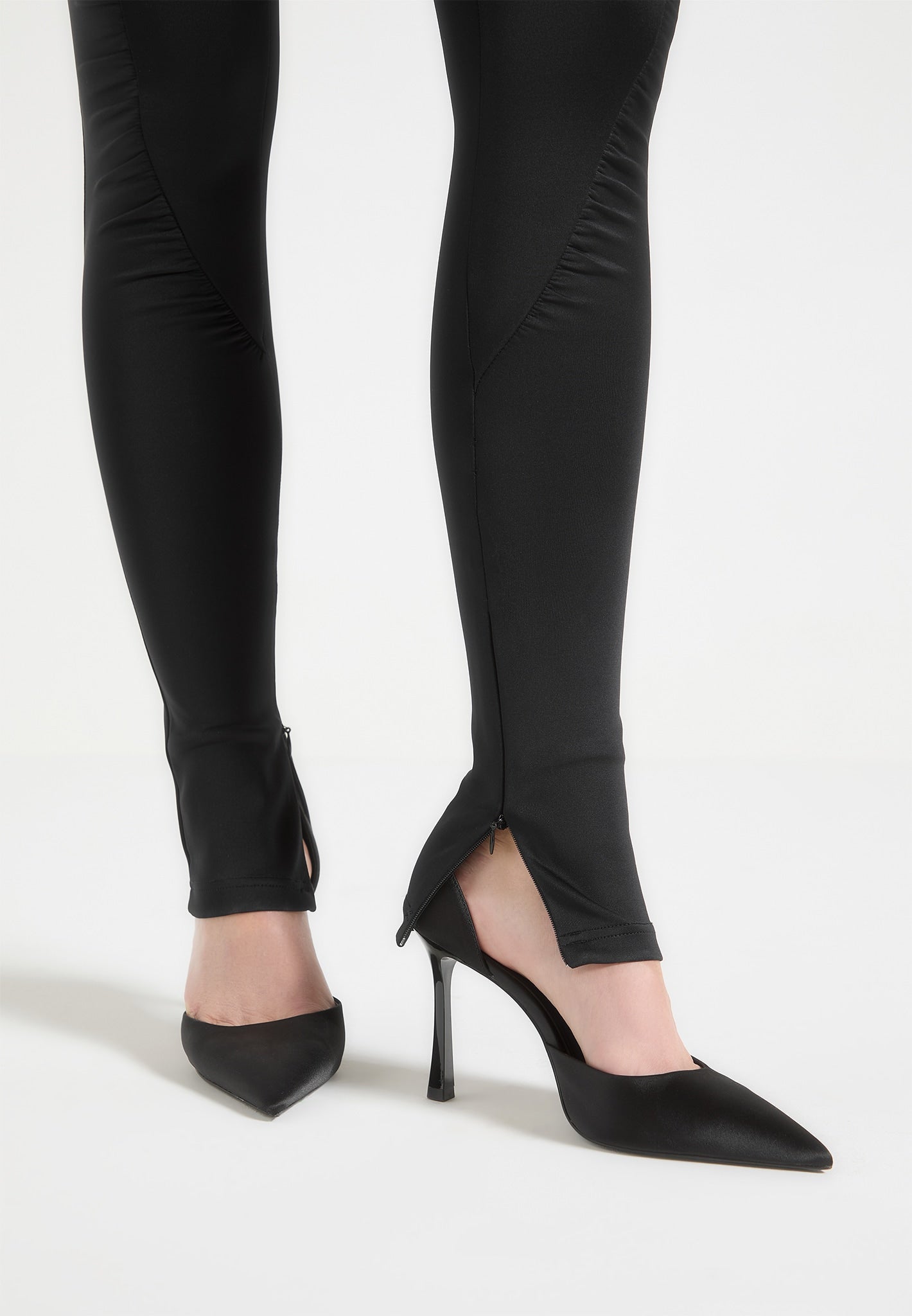 Twist Halterneck Ruched Jumpsuit - Black