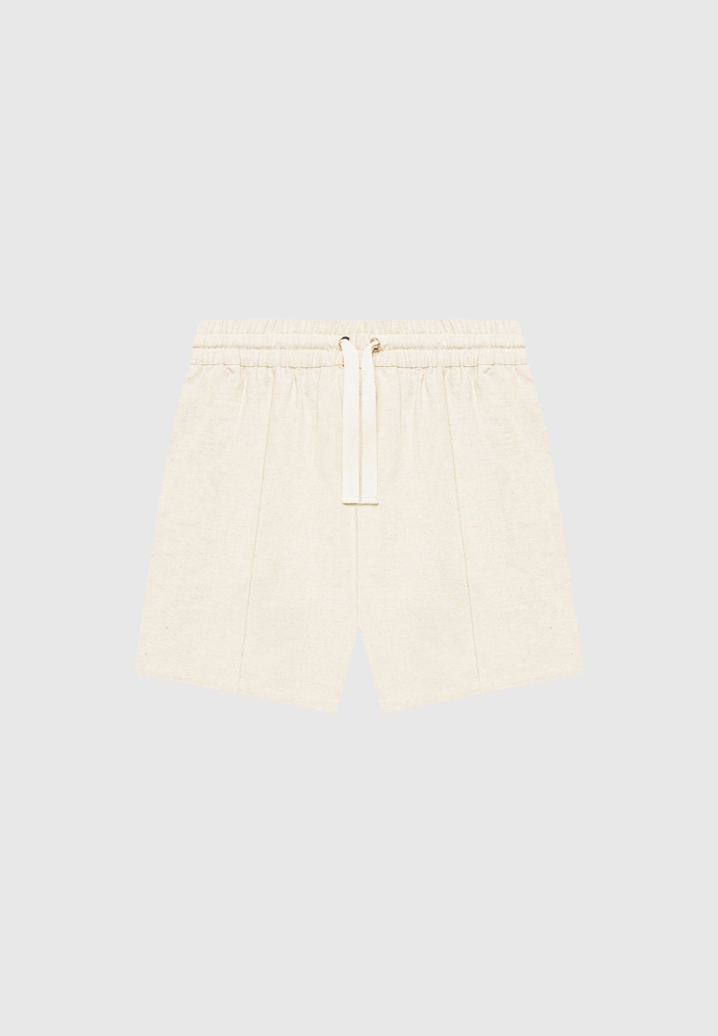 Linen Pintuck Shorts - Natural