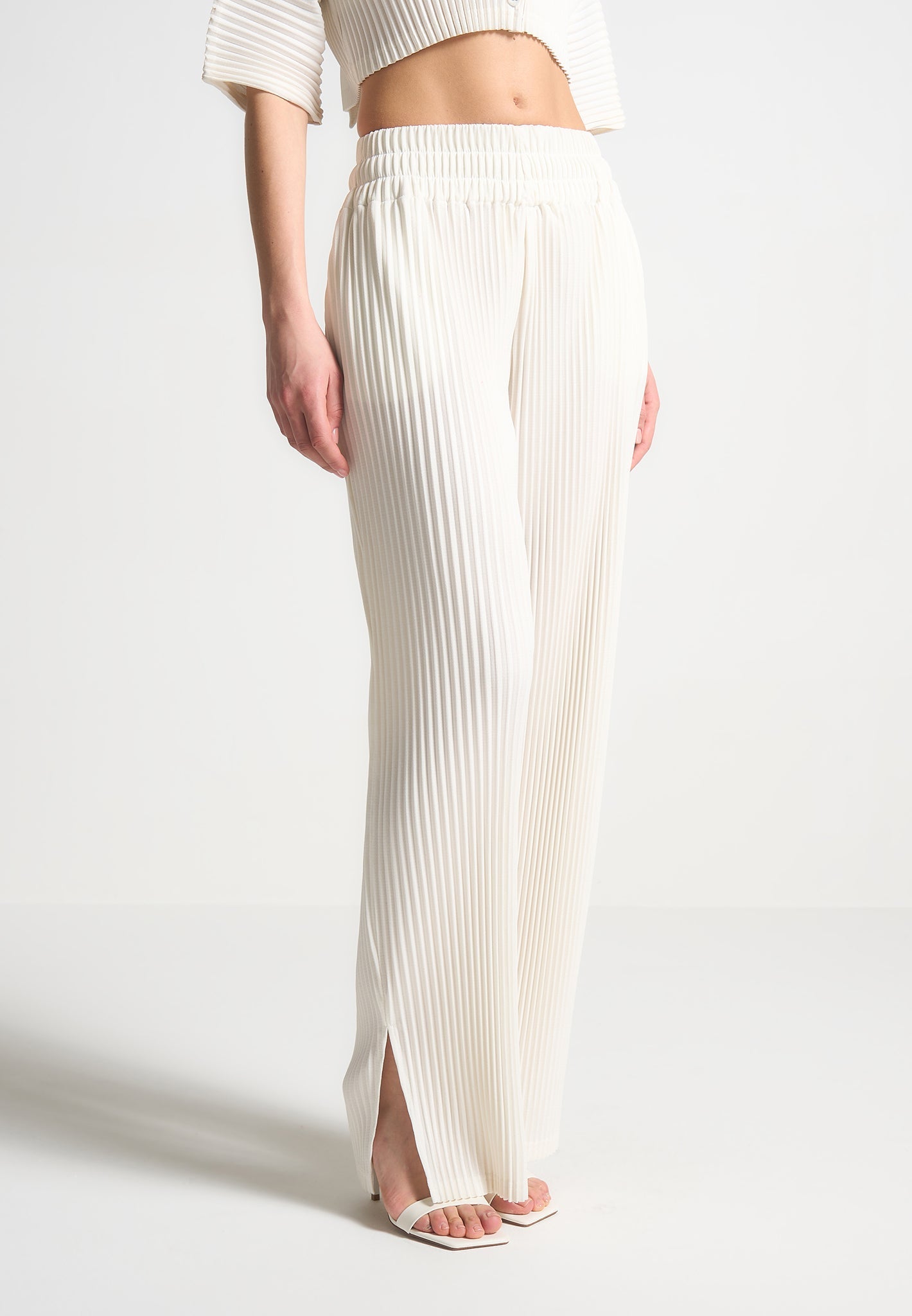 Pleated Trousers - Off White