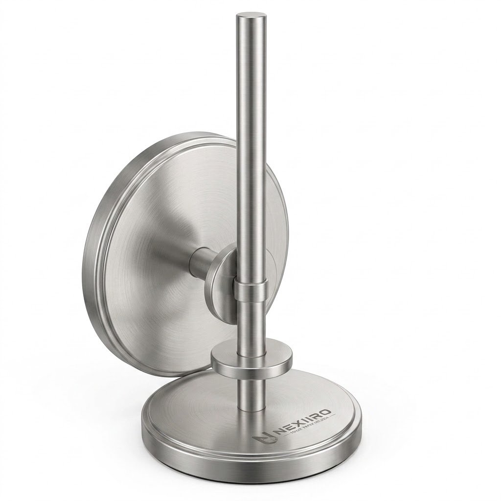 NEXIIRO Freestanding Stainless Steel Toilet Paper Holder Stand & Storage Tower - Image 2