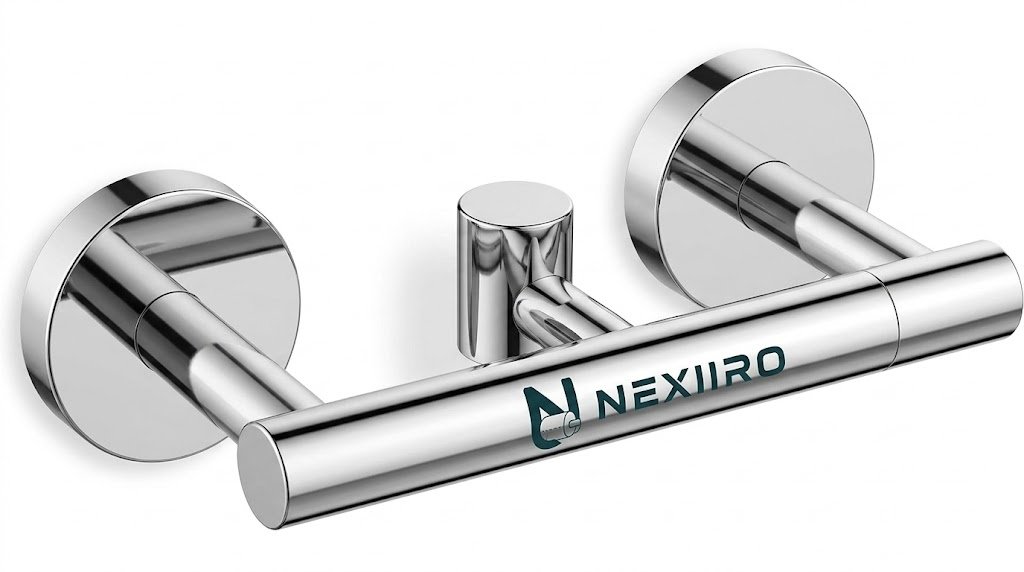 NEXIIRO Wall Mounted Stainless Steel Double Roll Toilet Paper Holder - Image 4