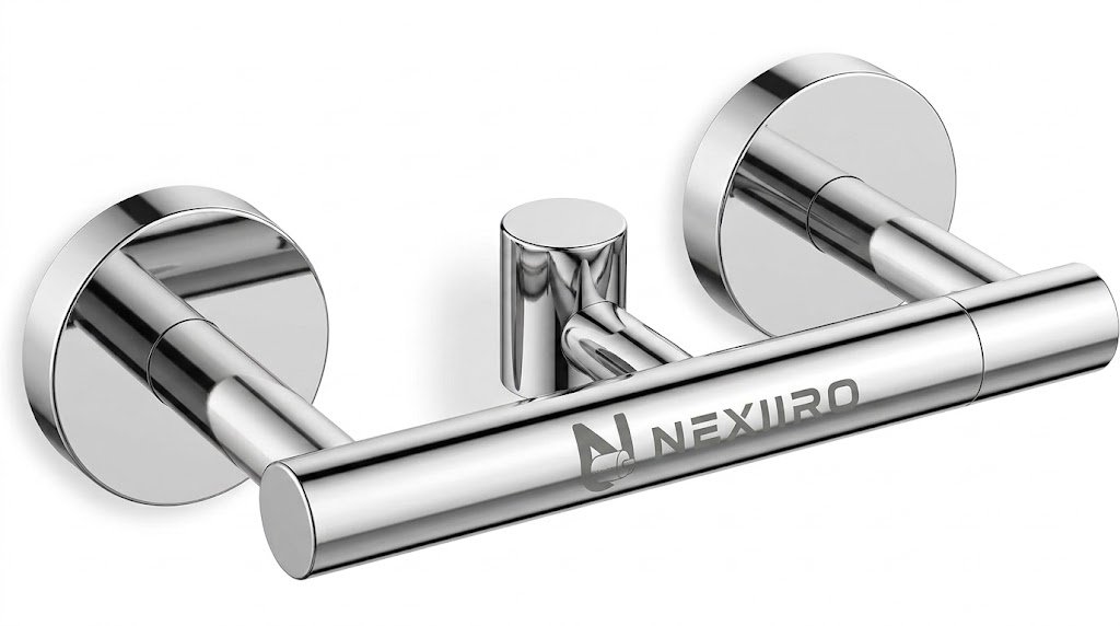 NEXIIRO Wall Mounted Stainless Steel Double Roll Toilet Paper Holder