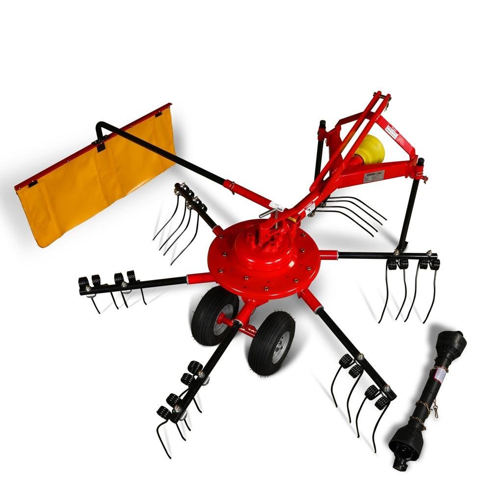 100” Mechmaxx 3-Point Hitch 6 Rotary Pull-Type Hay Rake Tedder - Image 2