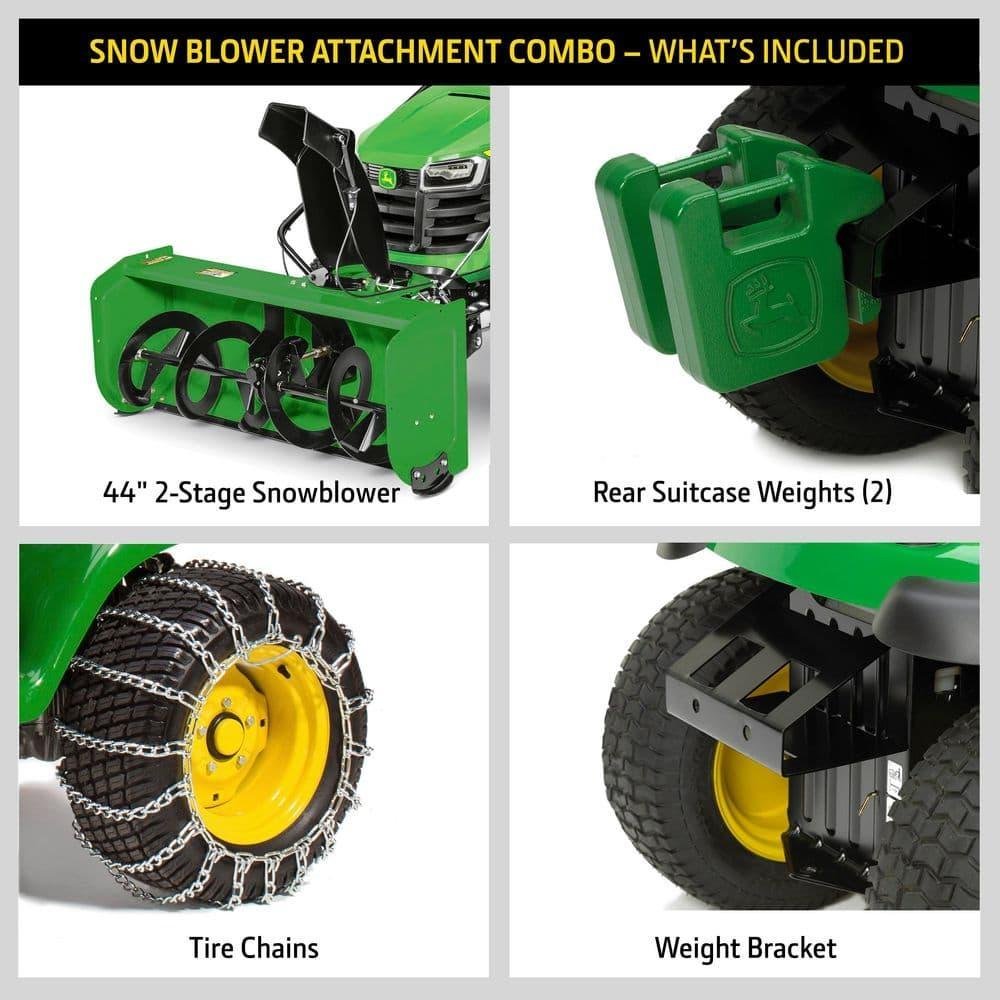 John Deere 44 in. Two-Stage Snow Blower Attachment Complete Package for 100 Series Tractors with 42 in. or 48 in. Decks - Image 3