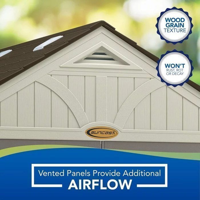 Suncast Tremont 8×10 BMS8100 Outdoor Resin Storage Shed - Image 5