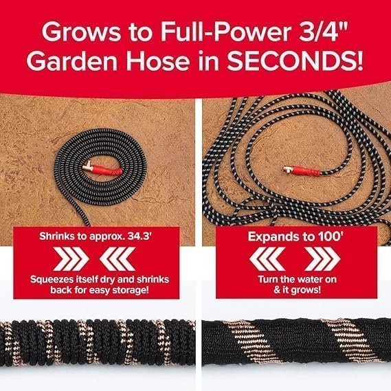 Pocket Hose 100 FT Copper Head Expandable Garden Hose with Pocket Pivot, No Tangles, AS SEEN ON TV, 360° Swivel, Tri-Tex Tubing, Force Field Jacket, Lead-Free, No-Kink, Anti-Burst w/APT - Image 4