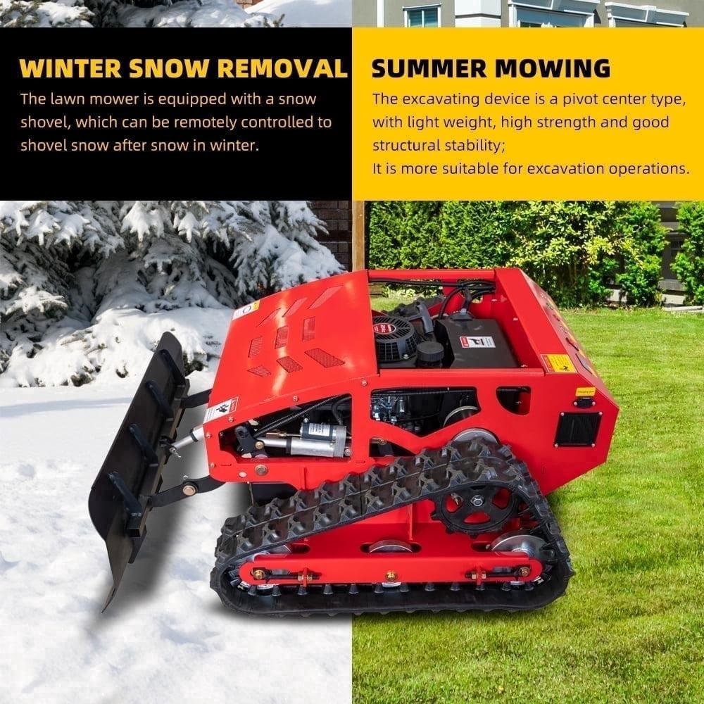Infront All Season Tracked Remote Control Grass Cutter with Snow Shovel Attachment - Image 3